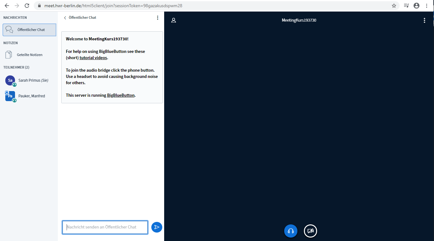 4. Ansicht des Meetingraumes