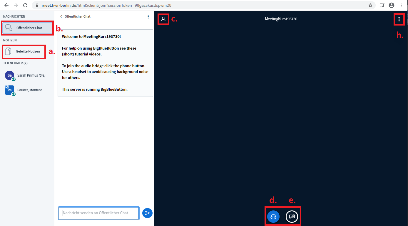 Ansicht eines Meetingraumes
