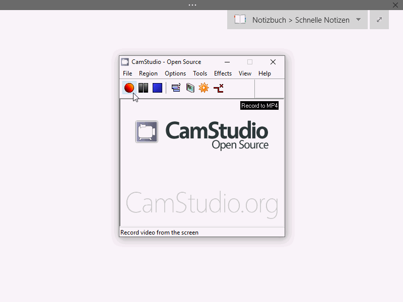 CamStudio: Aufzeichnen eines Whiteboard