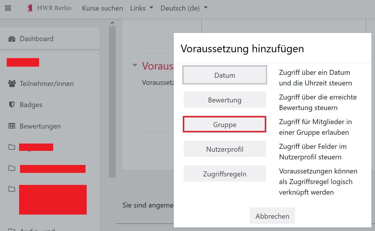 Voraussetzungen