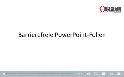Barrierefreie PowerPoint – einfach erklärt